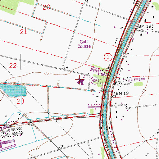 Topographic Map of Assumption Community Hospital, LA
