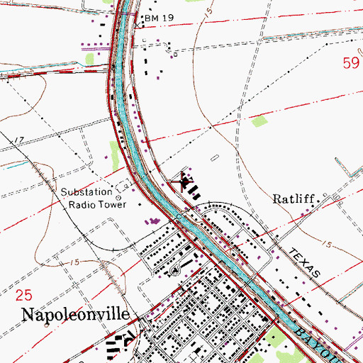Topographic Map of Assumption High School, LA