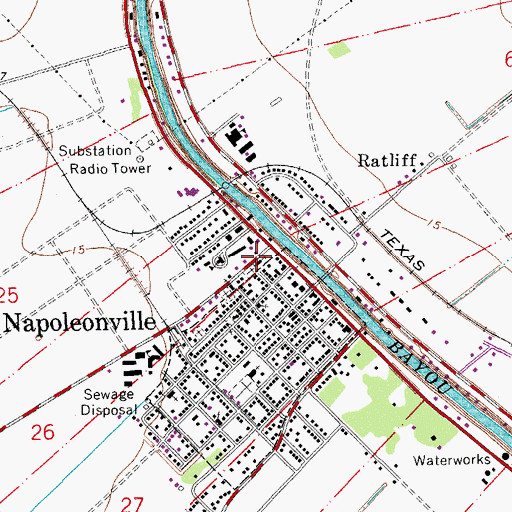 Topographic Map of Christ Episcopal Church, LA