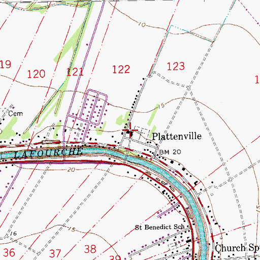 Topographic Map of Church of the Assumption of the Blessed Virgin, LA