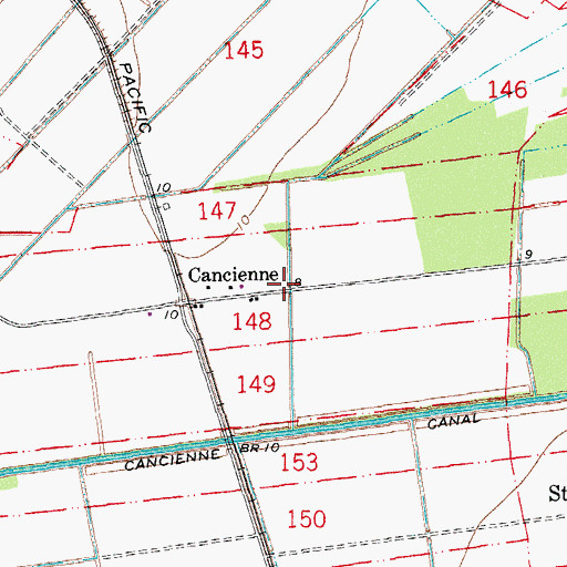 Topographic Map of Hard Times Plantation, LA