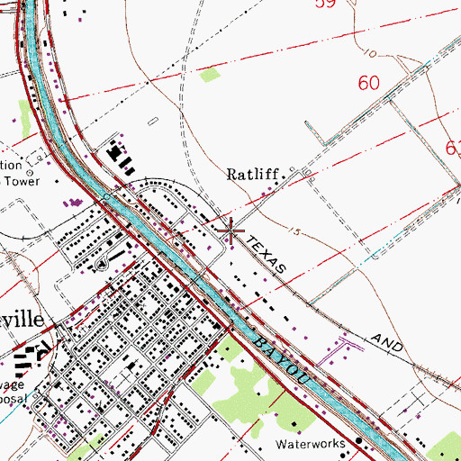 Topographic Map of Locust Grove Plantation (historical), LA