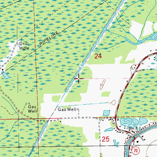 Topographic Map of Natchez Bay Gas Field, LA