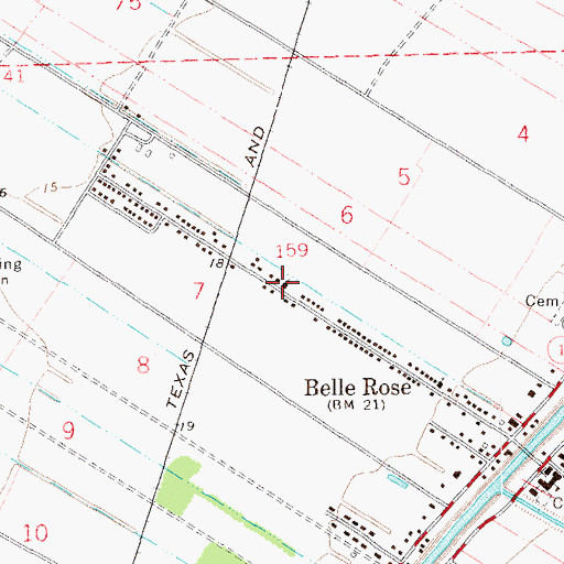 Topographic Map of Rose Hill Baptist Church, LA