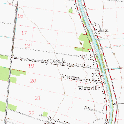 Topographic Map of Saint Augustine Church, LA