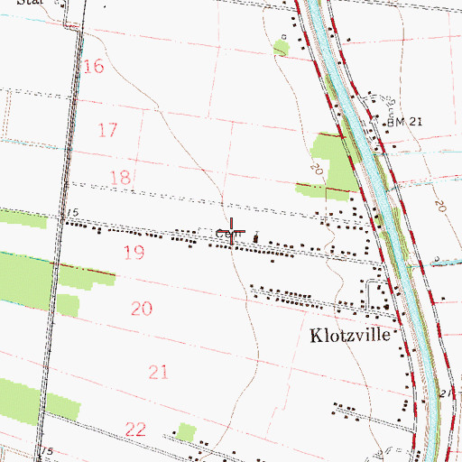 Topographic Map of Saint Augustine School (historical), LA