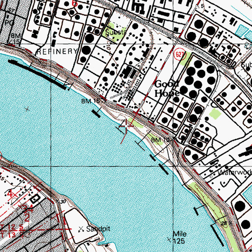 Topographic Map of Good Hope Landing, LA