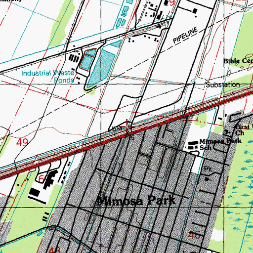 Topographic Map of Kellogg, LA