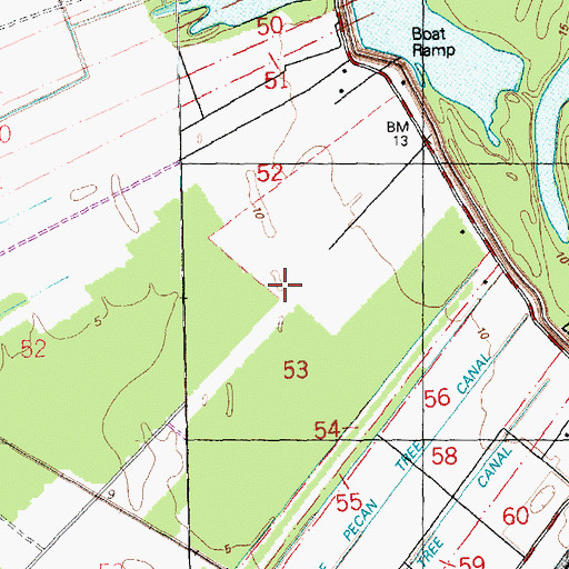 Topographic Map of Mary Plantation, LA