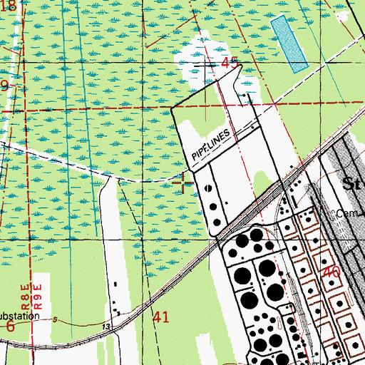 Topographic Map of North Saint Rose Gas Field, LA