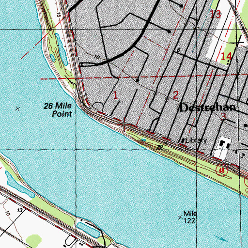Topographic Map of Ormand Landing, LA