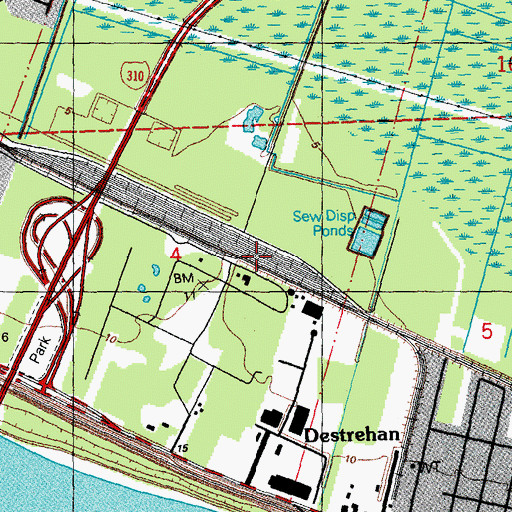 Topographic Map of Rost, LA