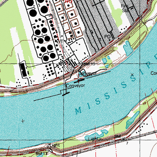 Topographic Map of Saint Rose Landing, LA