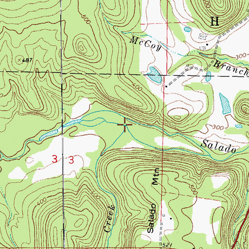 Topographic Map of Sugar Creek, AR