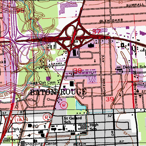 Topographic Map of Abundant Life Tabernacle, LA