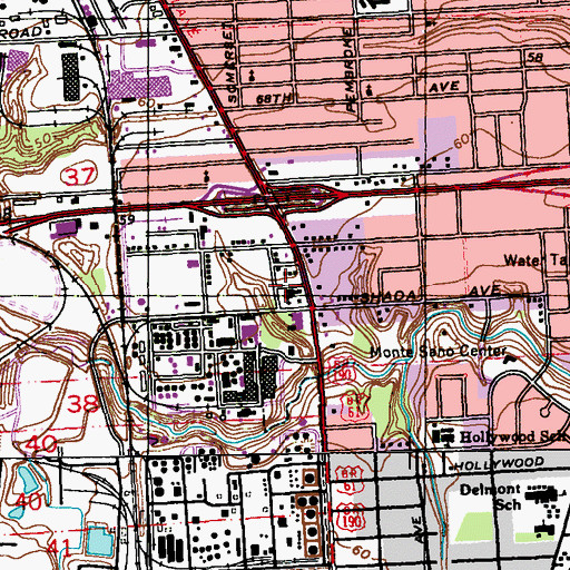 Topographic Map of Allen Chapel African Methodist Episcopal Church, LA
