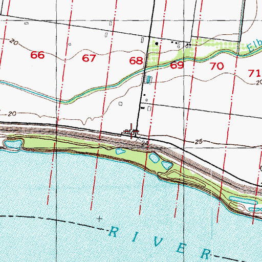 Topographic Map of Ben Hur (historical), LA