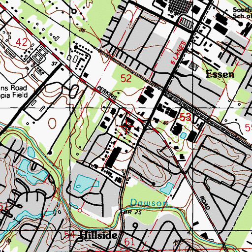 Topographic Map of Bols De Chene Shopping Center, LA