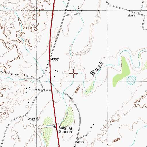 Topographic Map of Hamblin Wash, AZ