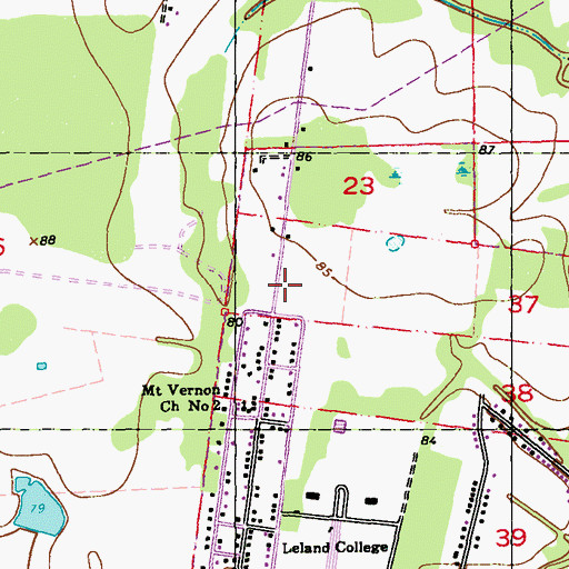 Topographic Map of Chamberland Park, LA
