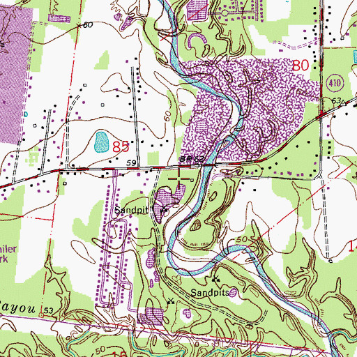 Topographic Map of Comite River Park, LA