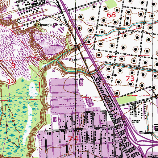Topographic Map of Crestworth Elementary School, LA