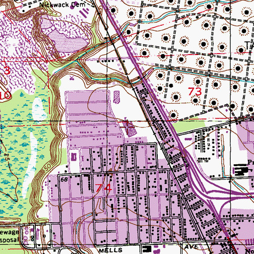 Topographic Map of Crestworth Middle School, LA