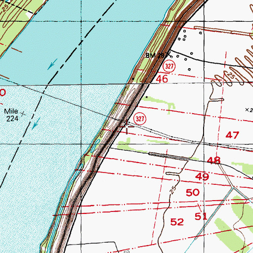 Topographic Map of Dailey Chapel Church (historical), LA