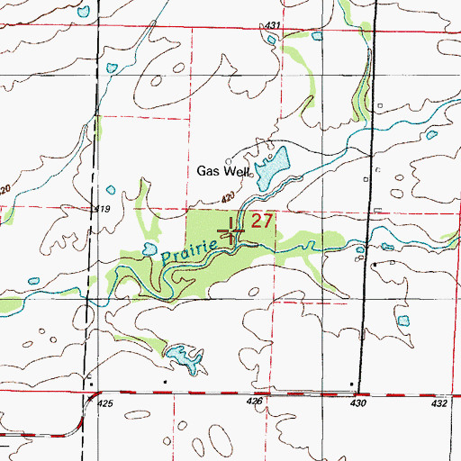 Topographic Map of Sulphia Springs Branch, AR