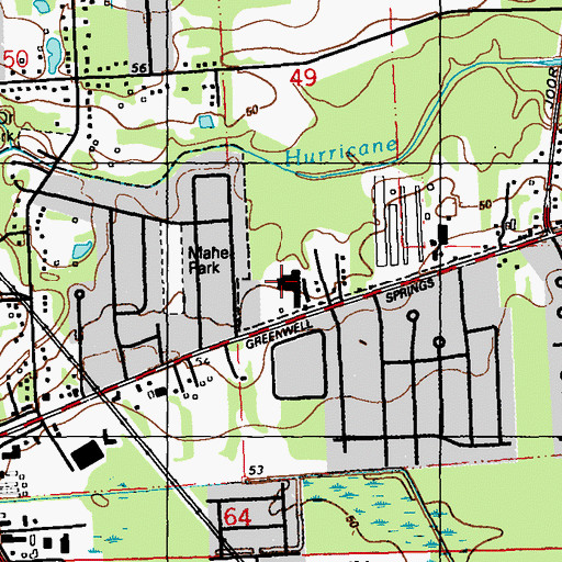 Topographic Map of Greenway Shopping Center, LA