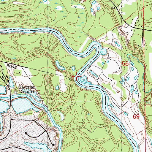 Topographic Map of Harrells Ferry (historical), LA