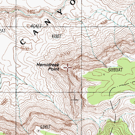 Topographic Map of Hamidreek Point, AZ