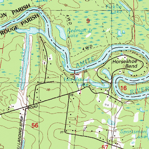 Topographic Map of Hoo Shoo Too Club (historical), LA