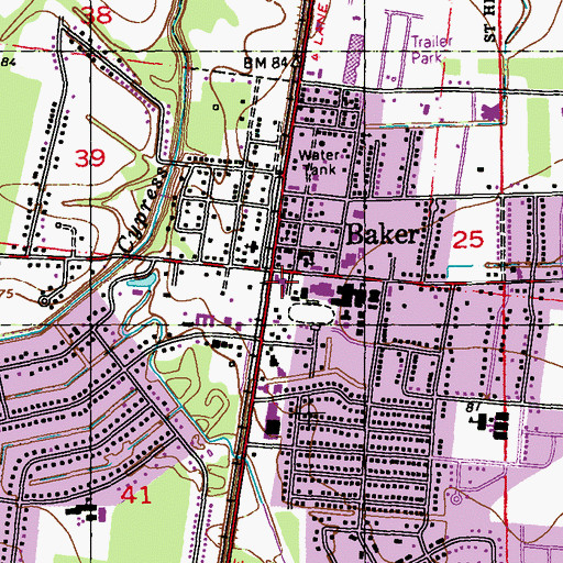 Topographic Map of La Petite Shopping Center, LA