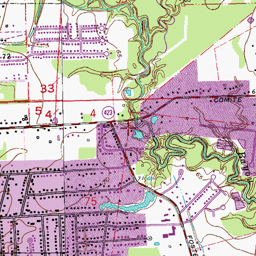 Topographic Map of Laurens H Cohn Arboretum, LA