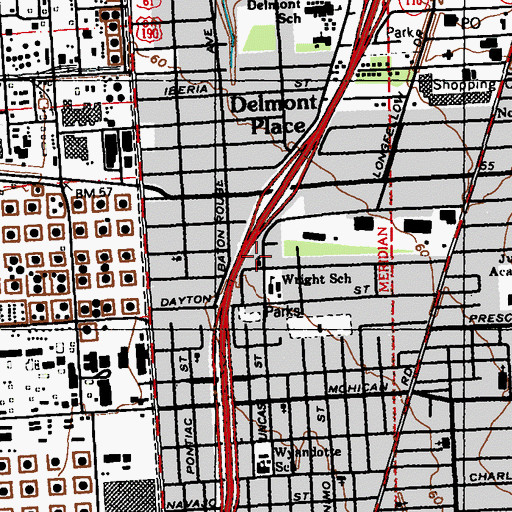 Topographic Map of Little Rock Missionary Baptist Church, LA
