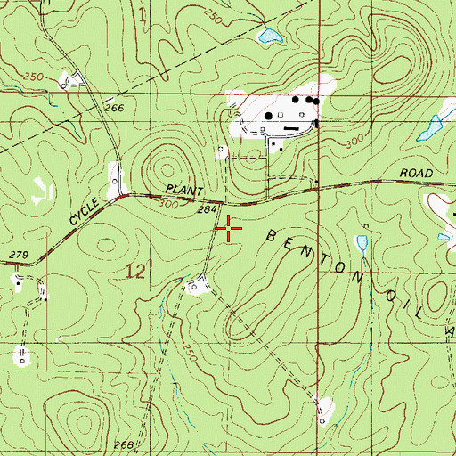 Topographic Map of Benton Oil and Gas Field, LA