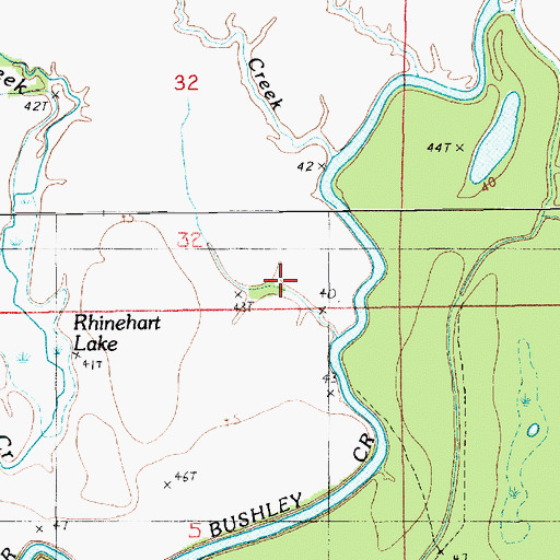 Topographic Map of Catahoula National Wildlife Refuge, LA
