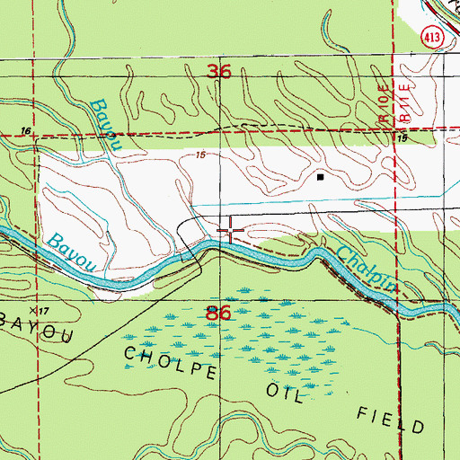 Topographic Map of Cholpe Bayou, LA
