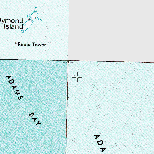 Topographic Map of Adams Bay, LA