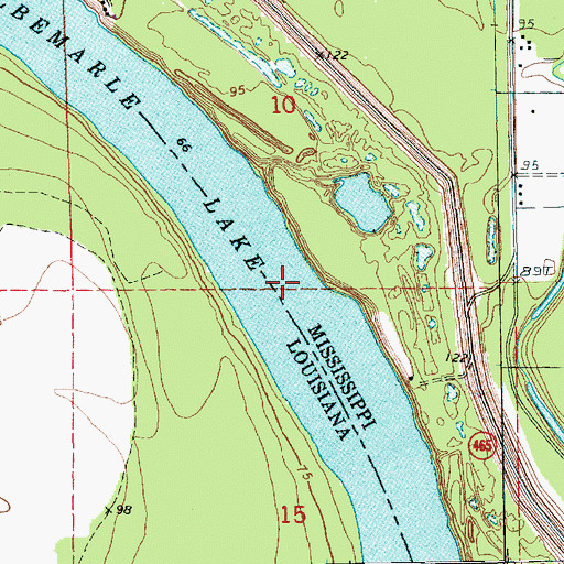 Topographic Map of Albemarle Lake, LA