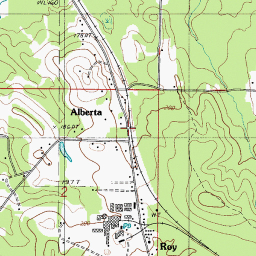 Topographic Map of Alberta, LA