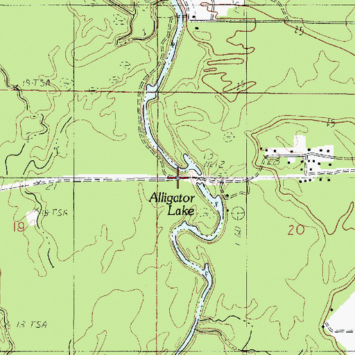 Topographic Map of Alligator Lake, LA