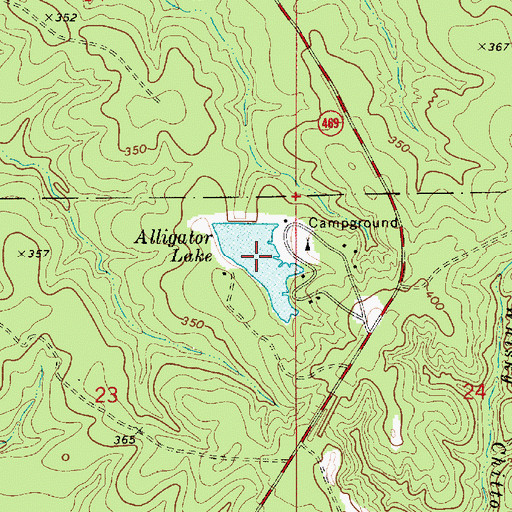 Topographic Map of Alligator Lake, LA