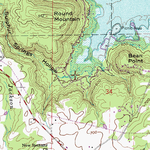 Topographic Map of Sulphur Springs Hollow, AR
