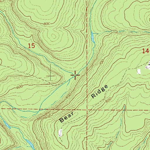 Topographic Map of Sumac Creek, AR