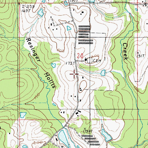 Topographic Map of Antioch Church of Christ, LA