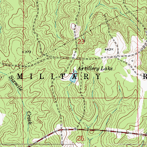 Topographic Map of Artillery Lake, LA