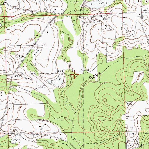 Topographic Map of Acys Creek, LA