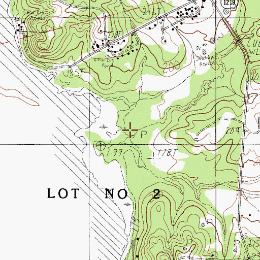 Topographic Map of Augustine Bar Creek, LA